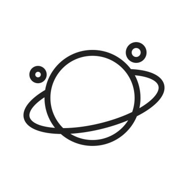 Satürn, gezegen, uzay ikonu vektör görüntüsü. Astronomi için de kullanılabilir. Web uygulamalarında, mobil uygulamalarda ve yazdırma ortamlarında kullanılabilir.