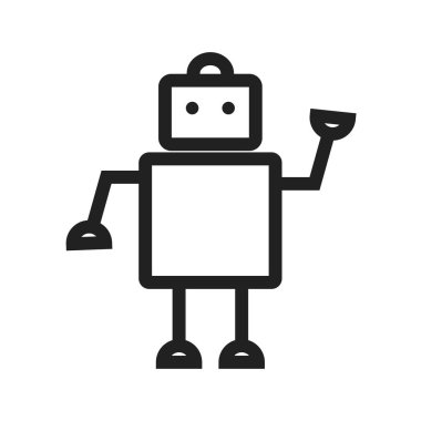 Robot, model, yüz ikonu vektör görüntüsü. Astronomi için de kullanılabilir. Web uygulamalarında, mobil uygulamalarda ve yazdırma ortamlarında kullanılabilir.