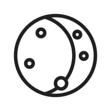 Ay, gökyüzü, uzay ikonu vektör görüntüsü. Astronomi için de kullanılabilir. Web uygulamalarında, mobil uygulamalarda ve yazdırma ortamlarında kullanılabilir.