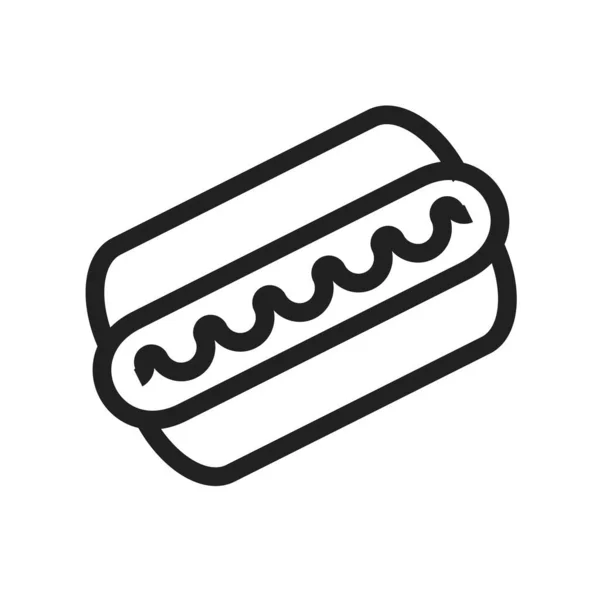 Hotdog Wurst Pommes Symbolbild Kann Auch Für Outdoor Spaß Verwendet — Stockvektor
