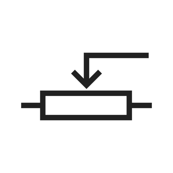 Potentiometer Steuerung Effekt Icon Vektorbild Kann Auch Für Elektrische Schaltungen — Stockvektor