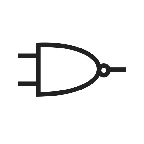 Схема Компонент Векторное Изображение Значка Электричества Использоваться Электрических Цепей Подходит — стоковый вектор