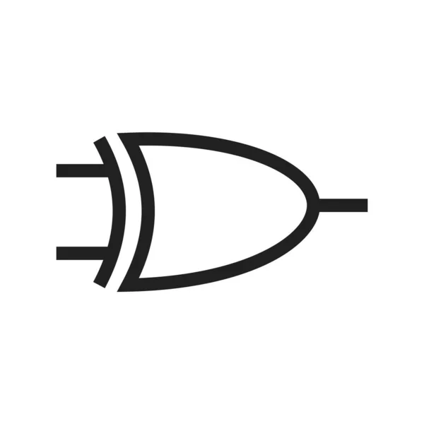 Схема Компонент Векторное Изображение Значка Электричества Использоваться Электрических Цепей Подходит — стоковый вектор