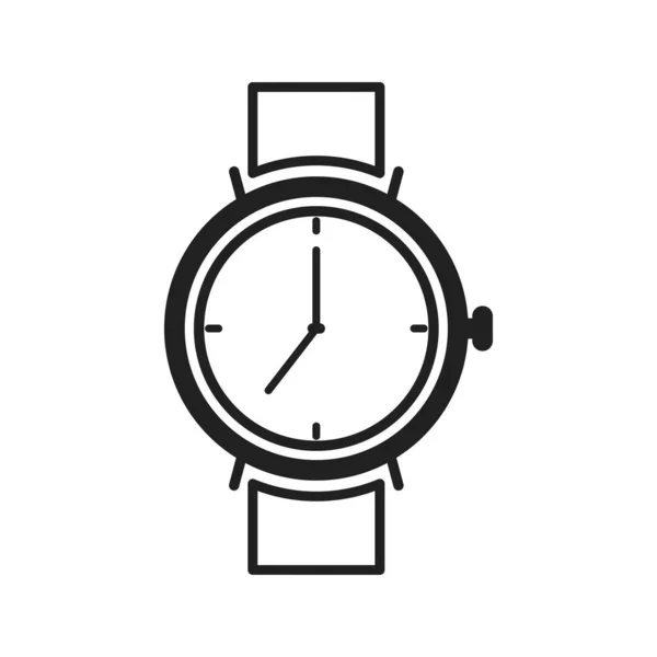 Horloge Slim Tijdicoon Vectorbeeld Kan Ook Gebruikt Worden Voor Hipster — Stockvector