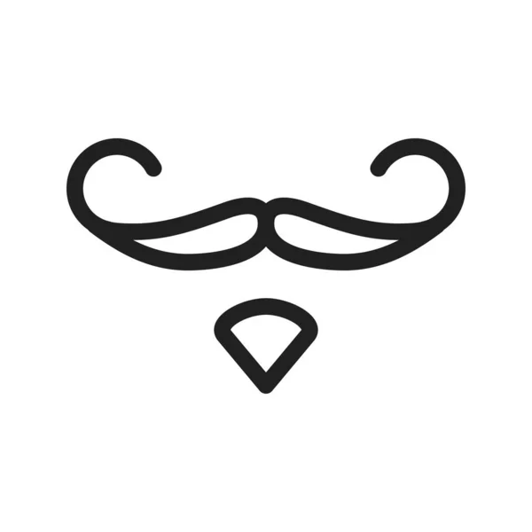 Hipster Moustache Man Icon Vector Image Can Also Used Hipster — Stock Vector