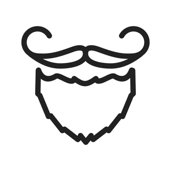 Beard Man Moustache Icon Vector Image Can Also Used Hipster — Stock Vector