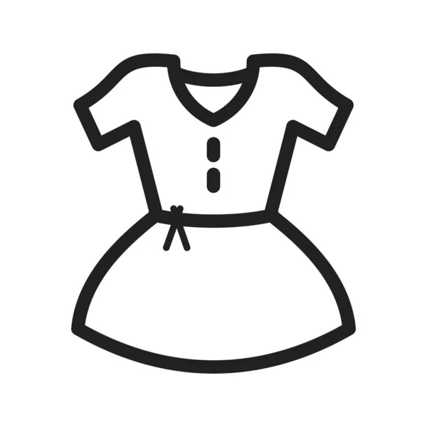 Vestido Bonito Mulher Ícone Imagem Vetor Também Pode Ser Usado —  Vetores de Stock
