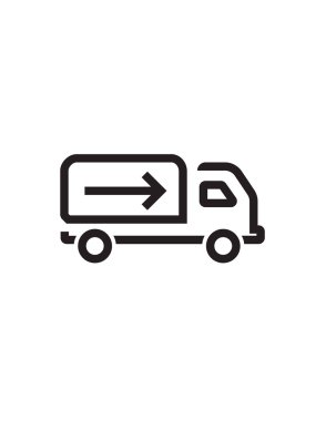 Sevk irsaliyesi siyah simgesi