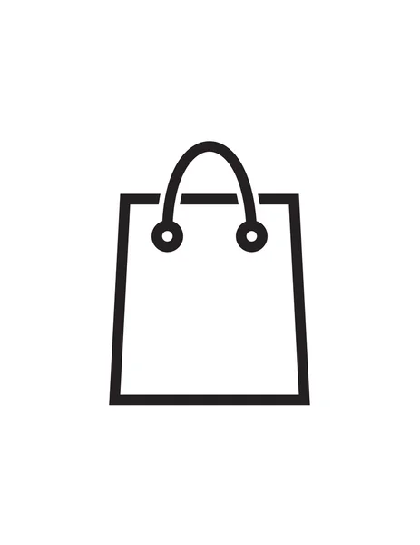 Bolsa de compras icono negro — Archivo Imágenes Vectoriales