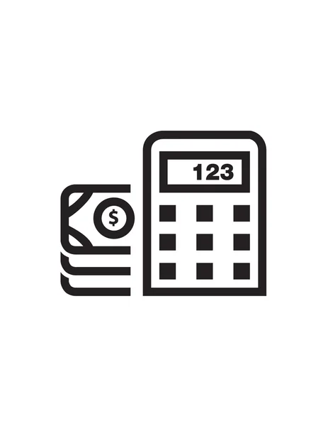 Calculator black icon — Stock Vector