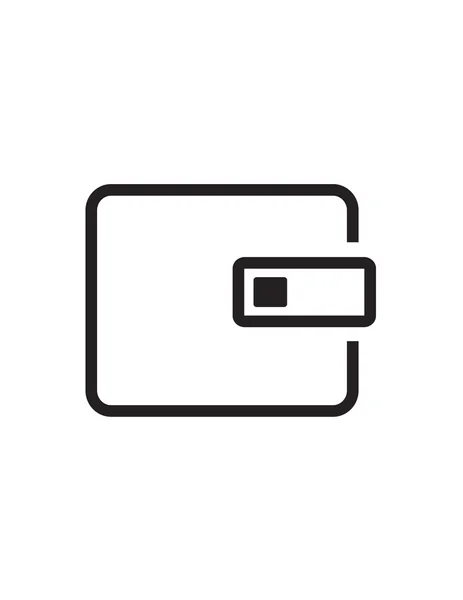 Wallet black icon — Stock Vector