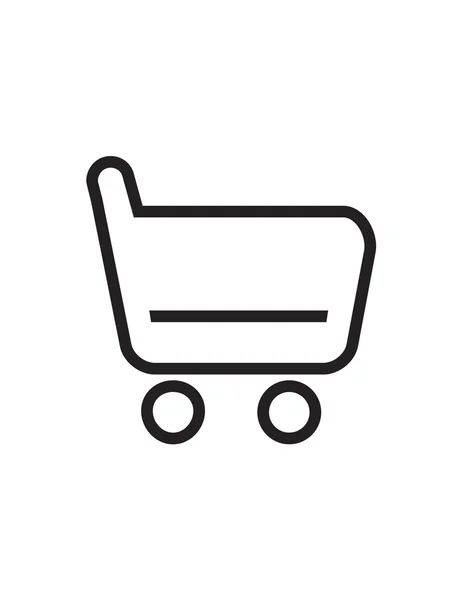 Carro de compras icono negro — Vector de stock