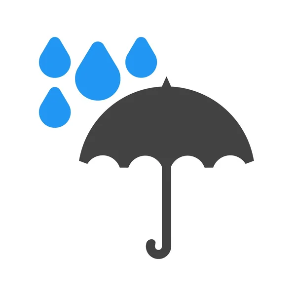 Umbrella with Rain — Stock Vector