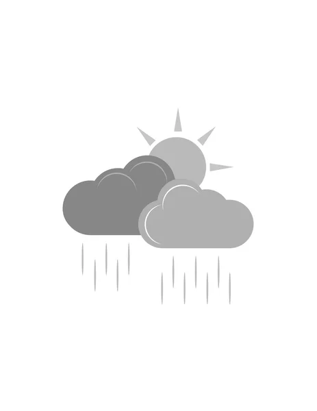 Immagine soleggiata e piovosa — Vettoriale Stock