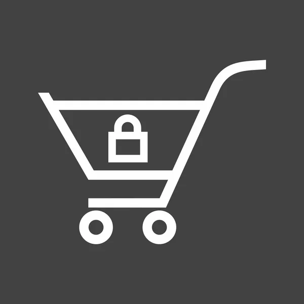 Locked Cart — Stock Vector