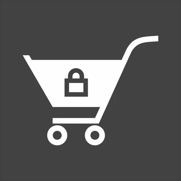 Locked Cart — Stock Vector