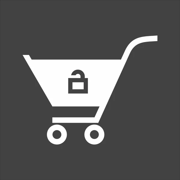 Unlock Cart — Stock Vector