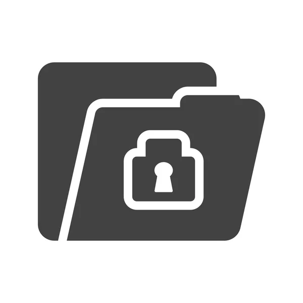 Locked file, folder, confidential icon — Wektor stockowy