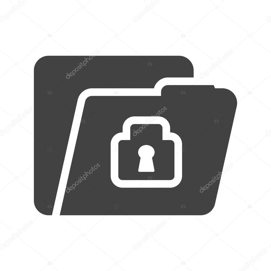 Locked file, folder, confidential icon