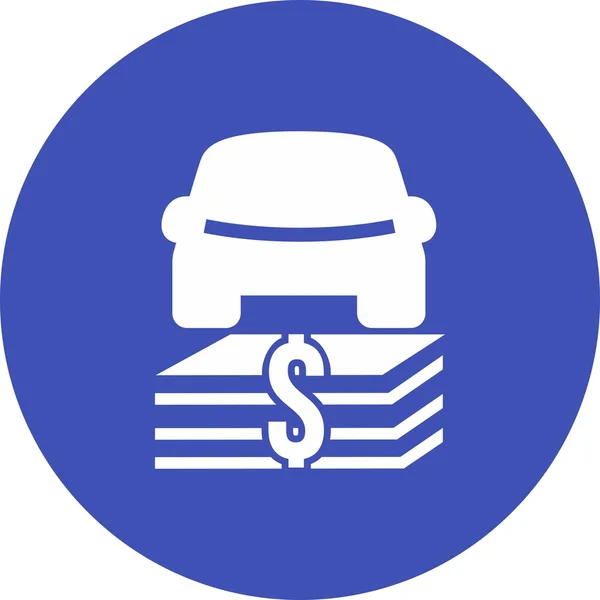 Auto financiering pictogram — Stockvector