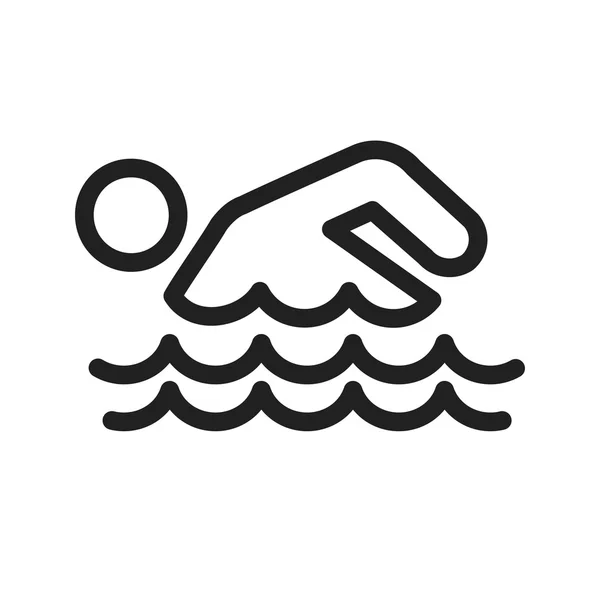 Zwemmen persoon — Stockvector