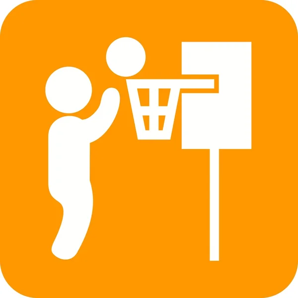 Icône de joueur de basket — Image vectorielle