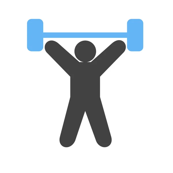 Weight Lifting Person — Stock Vector