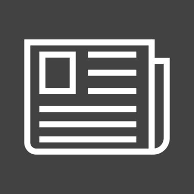 Newspaper, advertising icon