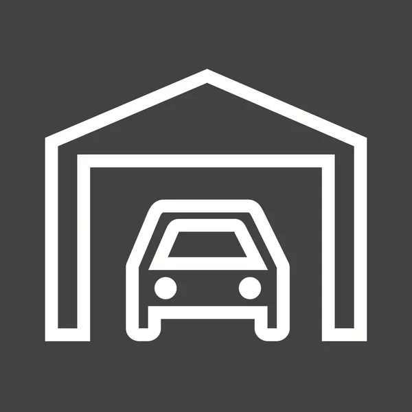 Garage, icône de voiture — Image vectorielle
