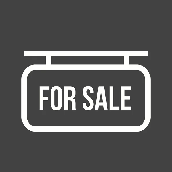 Casa in vendita, Icona commerciale — Vettoriale Stock