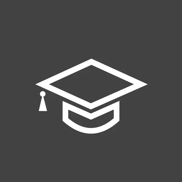 Graduate Cap, Icon — Stock Vector