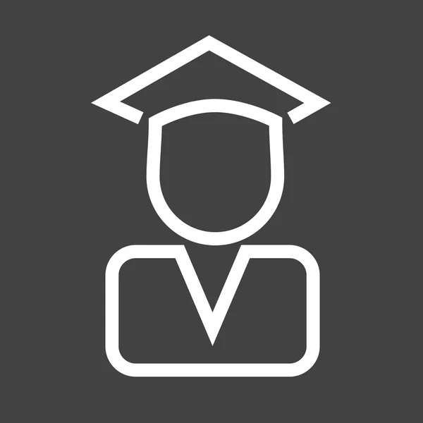 Convocation, degree, graduation icon — Stockvector