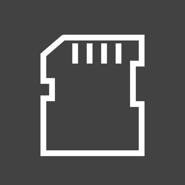 Carte SD, icône mémoire — Image vectorielle