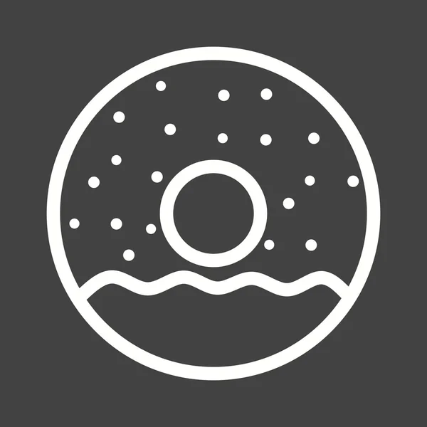 Donut polvilhado — Vetor de Stock