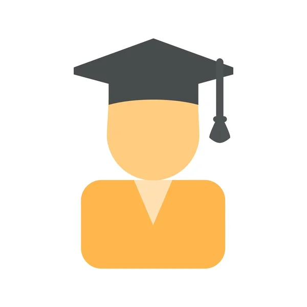 Convocation, diplôme, icône de graduation — Image vectorielle