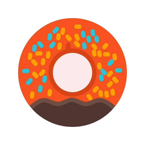 Пончик, сладкая икона — стоковый вектор
