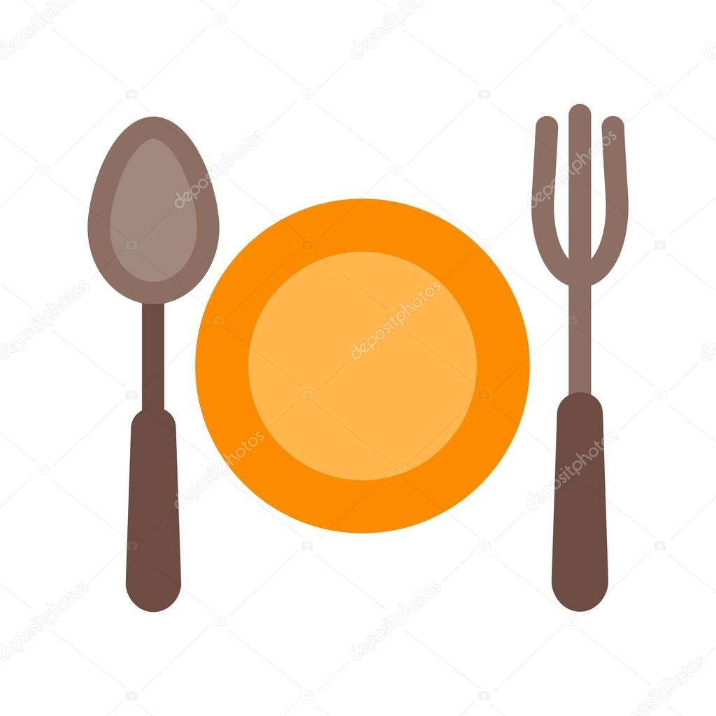 Fork and spoon icon