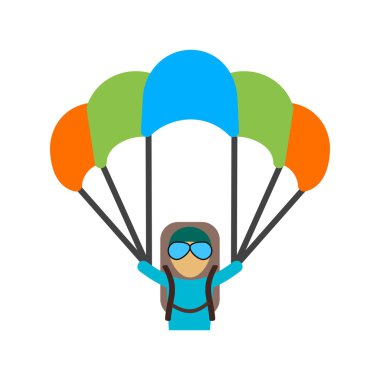 Paragliding, parachute icon