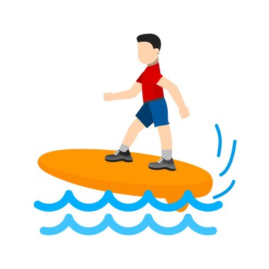 Surfing, board icon