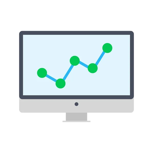 Statistics, graph icon — Stockový vektor