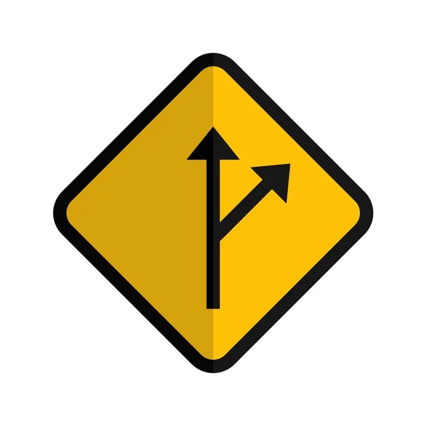 Desvio, ícone de sinal de estrada — Vetor de Stock