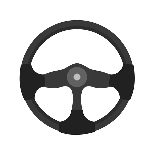 Car Steering Wheel ICon — Stock Vector