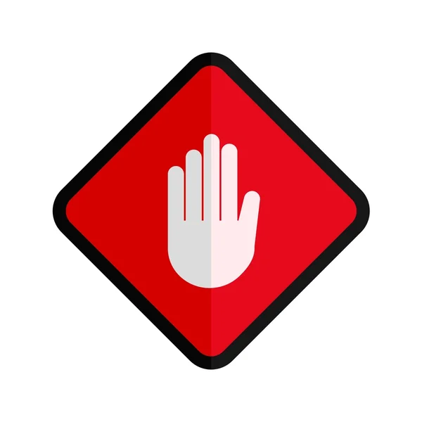 Hand,  Stop Sign Icon — Stok Vektör