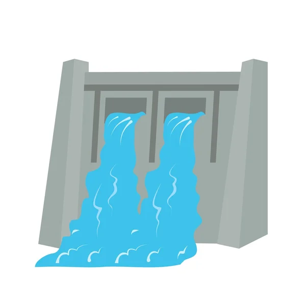 Vodní přehrada ikona — Stockový vektor