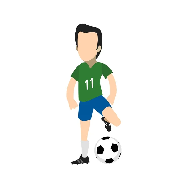 Fotboll spelare ikonen — Stock vektor