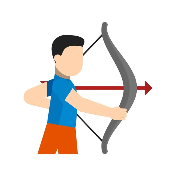 Archer, icono de flecha — Vector de stock