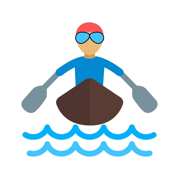 Rowing Person Icon — Stockový vektor