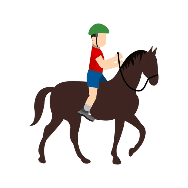 Horse rider pictogram — Stockvector