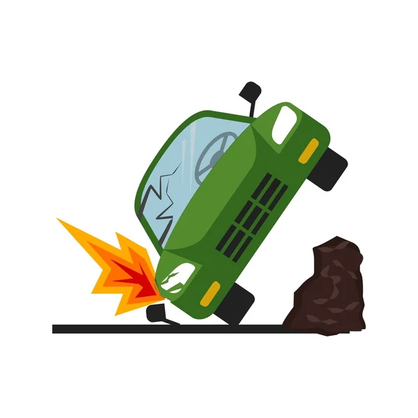 Accident, car icon Stock Vector