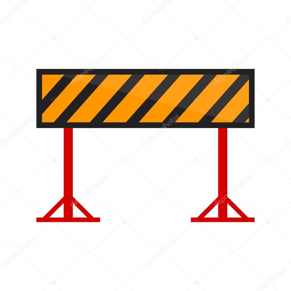 Barrier, road sign icon